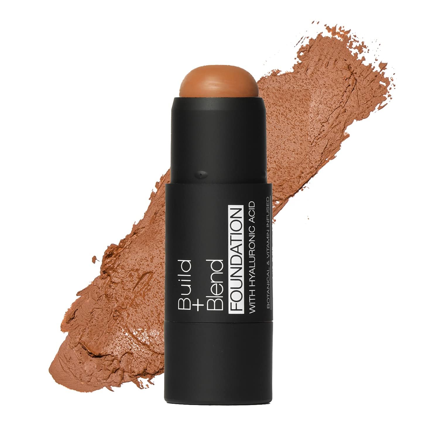 Palladio BUILD & BLEND Foundation Stick, Medium Coverage Buildable Contour Stick for Face, Ultra Blendable Creamy Formula for a Natural Shine Free Finish, Professional Makeup, 0.25 Ounce (Cinnamon)