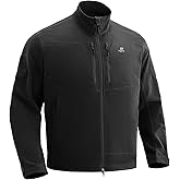 Flyplus Men's Lightweight Waterproof Jacket,Tactical Rain Zip Up Softshell Jacket Windbreaker Casual for Hiking Travel Golf
