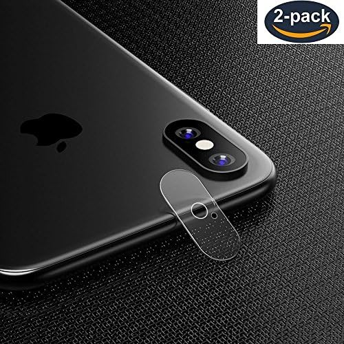 SHOPKART Crystal Clear Glass Camera Screen Guard Protection for iPhone X(Transparent) - Pack of 2