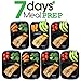 ORGALIF 7-Piece Food Portion Control Reusable BPA-Free 3 Compartment Bento Lunch Box Containers Set by ORGALIF