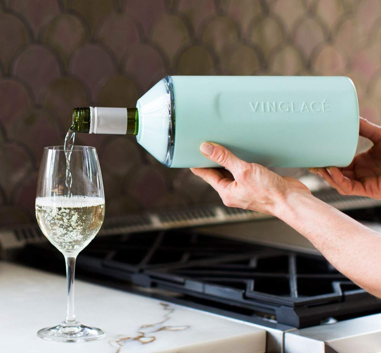 Vinglacé Wine Bottle Chiller Gift Set Portable Stainless Steel Wine