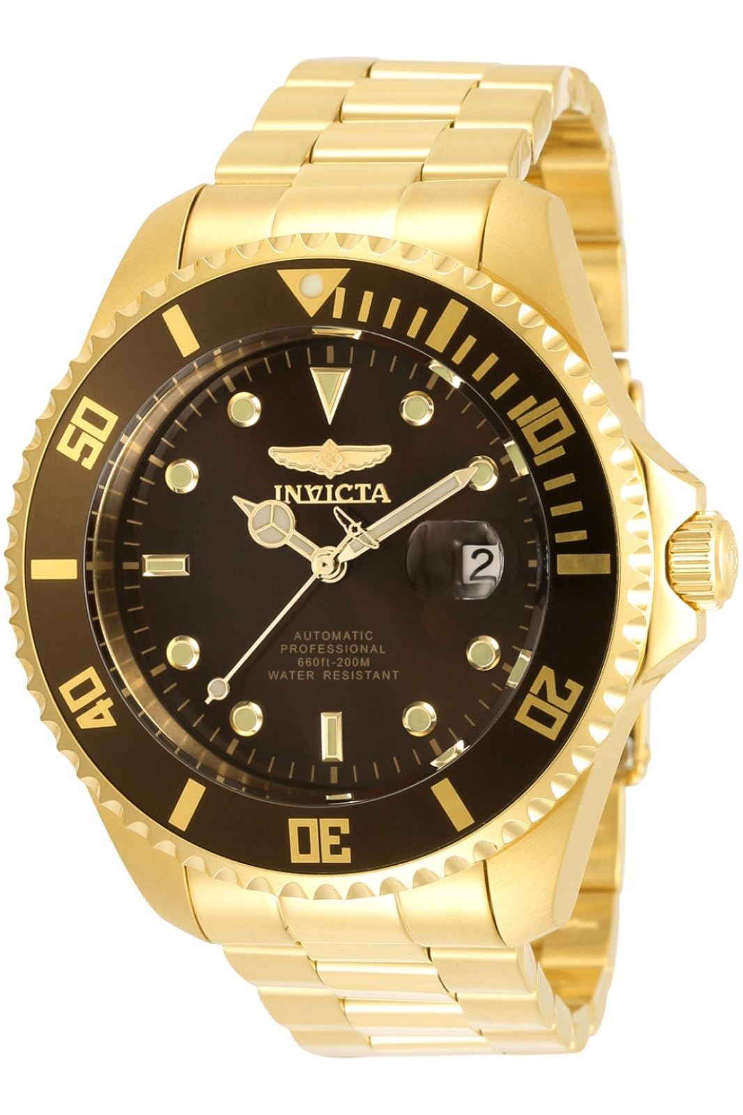 Invicta Men's Pro Diver 47mm Stainless Steel Automatic Watch, Gold (Model: 35725) Image