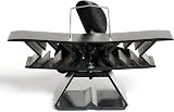 4YourHome Stove Fan w/ Temp Gauge Wood Log Burner Heat Powered Black L120 W215 view 3