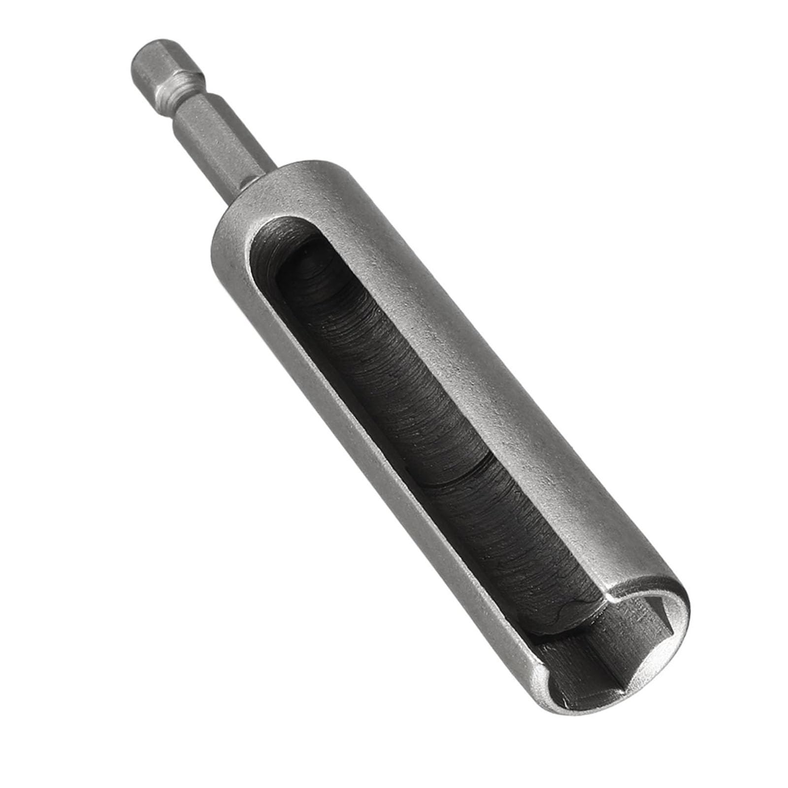 TOP-VIGOR 12mm Nut Driver, 1/4 Quick-Change Hex Shank Slotted Drill Bit Socket, 4 Inch Length Nut Extractor Socket for Extended Reach