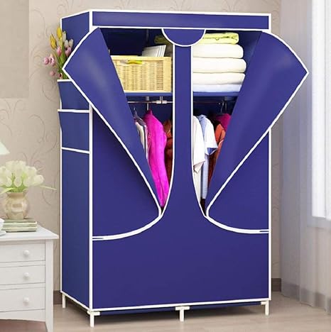 Jue Guo Home Storage Cabinet Home Portable Cloth Wardrobe Clothes Rack Non Woven Fabric Storage Organizer Sealed Design Dustproof Steel Pipe Skeleton C 43 65 18inch Amazon Co Uk Sports Outdoors