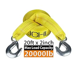 JCHL Nylon Tow Strap with Hooks 2”x20’ Car