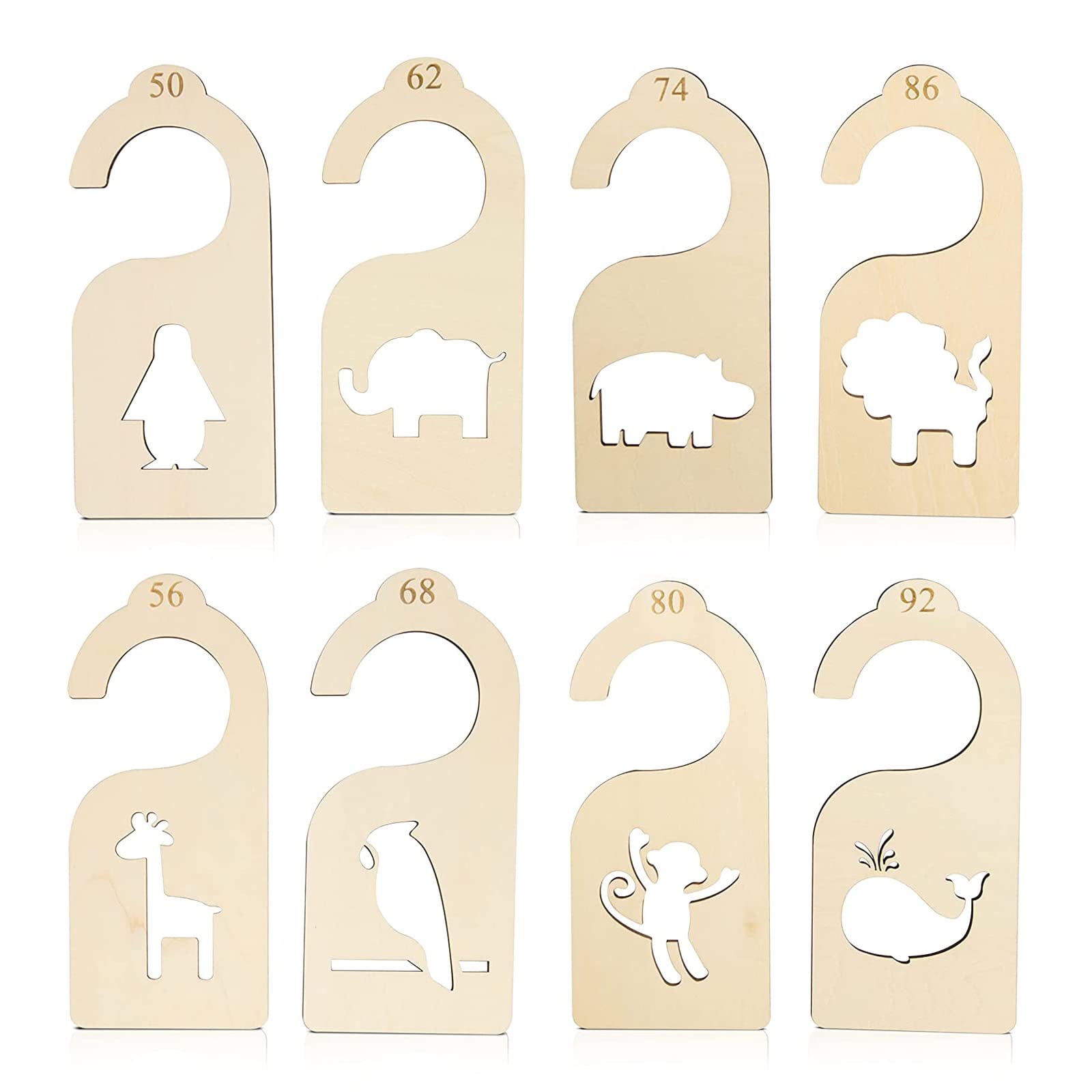 FENGCHUANG 7 Pcs Baby Closet Dividers Wood Baby Wardrobe Dividers Baby Hanger Dividers for Home Nursery Newborn Infant Bedroom