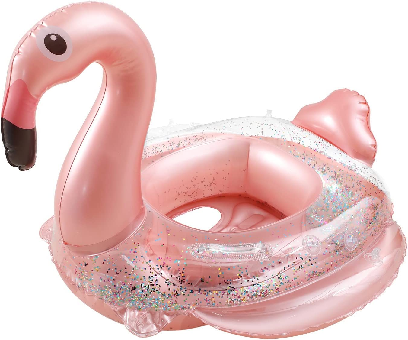 mciskin Unicorn Mermaid Flamingo Dinosaur Baby Swimming Floats,Baby Inflatable Seat Boat,Toddler Pool Floats, Inflatable Float Raft with Handle,Bathtub Toys Pool Accessories Toddlers (Flamingo)
