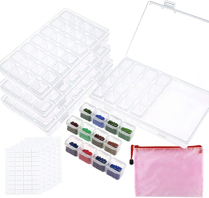 Cocoboo 4 Pack 28 Slots Diamond Painting Boxes Diamond Painting