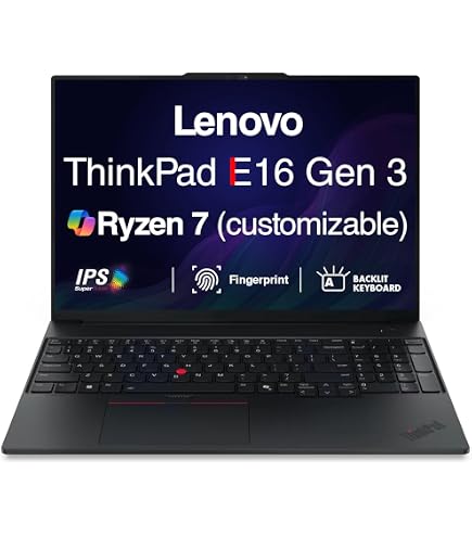 Amazon.com: Lenovo ThinkPad E16 Gen 3 Laptop, AMD Ryzen 5 230, 16