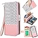 ELV Designed Google Pixel 2 Case [PU Leather] Slim Folio Wallet Purse Protective Magnetic Closer [Pull tab] Cover for Google Pixel 2 - FTS Rose Gold