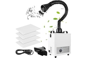 LVCHEN Solder Fume Extractor, 120W Strong Suction FES150 3 Stage Filter Laser Smoke Absorber,Welding Purifier for Laser Engraver and Cutter Soldering Station CNC Machine Exhaust Fans