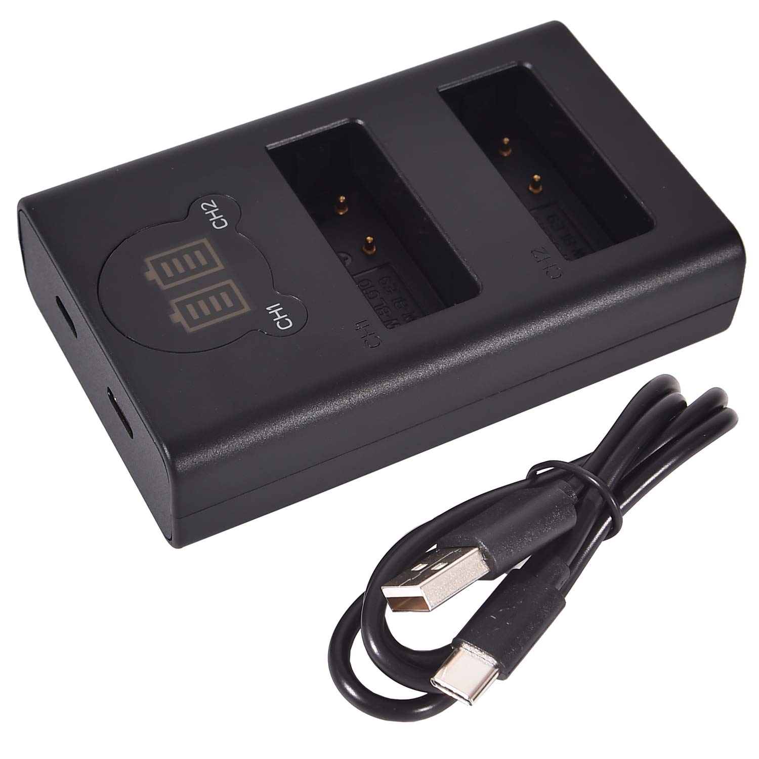 DSTE Dual USB Charger with LCD Display Compatible for DMW-BLE9, DMW-BLE9E and Panasonic Lumix DMC-GF3, DMC-GF3GK, DMC-GF5, DMC-GF6, DMC-GX7, DMC-LX100 Camera as DMW-BLE9PP, DMW-BLG10