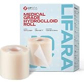 LIFARA Hydrocolloid Roll for Wound Care - Cut-to-Size, Hydrocolloid Patch Bandages with Self-Adhesive, Ultra Absorbent &amp; Waterproof, First Aid Kit Essential (11.8mil/ 0.3mm Thickness, 2in*16ft)
