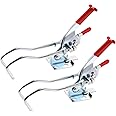 uxcell 771lbs Adjustable Draw Latch Galvanized Iron Hook Bolt Self-lock Toggle Clamp, 2 Pcs