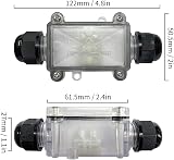 4vwin IP68 Waterproof Junction Box 2 Way Outdoor Cable Connector Max 10mm Cable view 3