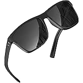 grinderPUNCH Polarized Square Sunglasses for Men Black Designer Polarized Sunglasses Trendy Shades Sunglasses For Men UV 400