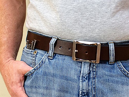 Nickel Free Titanium Work Belt Brown 34"