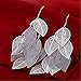 UNKE One Pair Women's Silver Plated Leaf Dangle Earrings