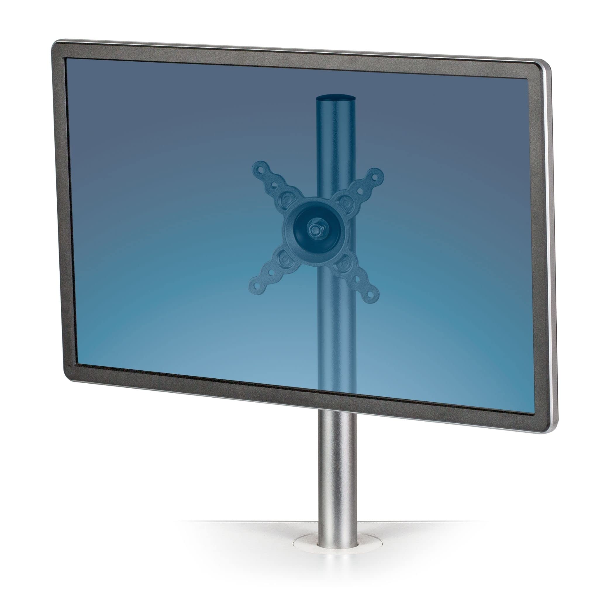 Fellowes Lotus Single Monitor Arm - Adjustable Dual Monitor Mount VESA Compliant - Max Monitor Size 27" - Max Weight 8KG - Silver — image 1