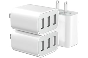 USB Charger Block, Wall Plug in USB Charging Blocks, Fast Charging Multiport Wall Charger Power Adapter for USB Charger for P