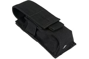 Daycount® Military Tactical Single Pistol Magazine Pouch Knife Flashlight Sheath Airsoft Hunting Ammo Molle Pouch Multifuncti
