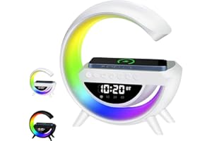 G-Shaped LED Wireless Charging Speaker, 4-in-1 Wireless Charger Smart Atmosphere Lamp, Fast Wireless Charger, with Speaker, D