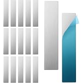 20Pcs Metal Strips with Adhesive Backing Metal Tape for Magnets Adhesive Metall Plate for Magnetics Mount Steel Strips for Magnets Stick on Non-Steel Vents, 3.54x0.71in, Rectangular