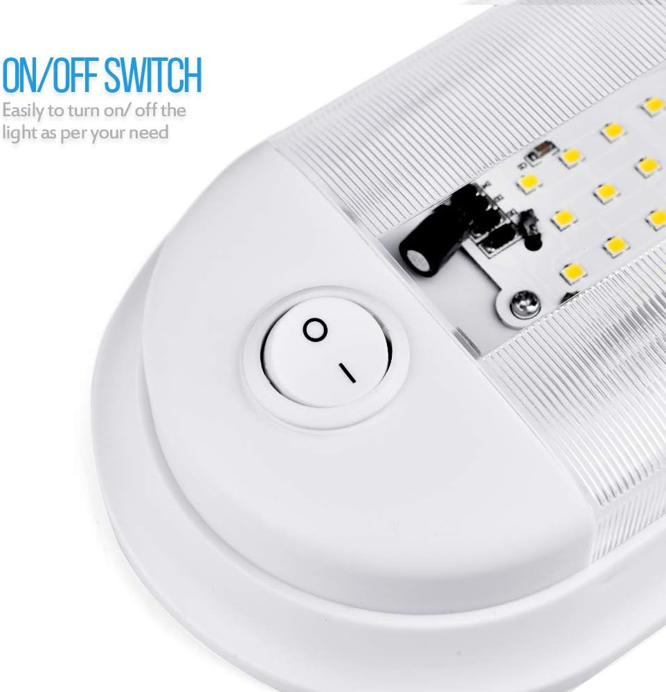 MICTUNING LED RV Ceiling Dome Light with ONOffON Switch Trailers 10