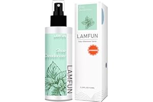 Lamfun Shoe Odor Eliminator, Natural Shoe Deodorizer Spray for Stinky Sneakers or Smelly Feet, Foot Deodorant Fight All Odors, Peppermint, 150ml