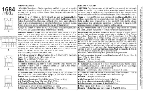 Simplicity 1684 Roman Shades and Valances Sewing Pattern, Size OS (One Size)