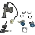 Ignition Switch Seat Lock Key Set Compatible for GY6 50cc 150cc 4 Pin Scooter Moped