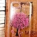 Iphone 5 5S SE Case Cover-Yoption Handmade Floral Real Pressed Flowers Phone TPU Case Cover for iPhone5/5s/SE Sakura Tree Personalized Dried Floral iPhone5/5s/SE Phone Case