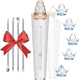 Blackhead Remover Pore Vacuum, Upgraded USB Rechargeable Facial Pore Cleaner Blackhead Removal Kit with 3 Suction Power,5 Probes Black Head Extractions Tool for Women & Men