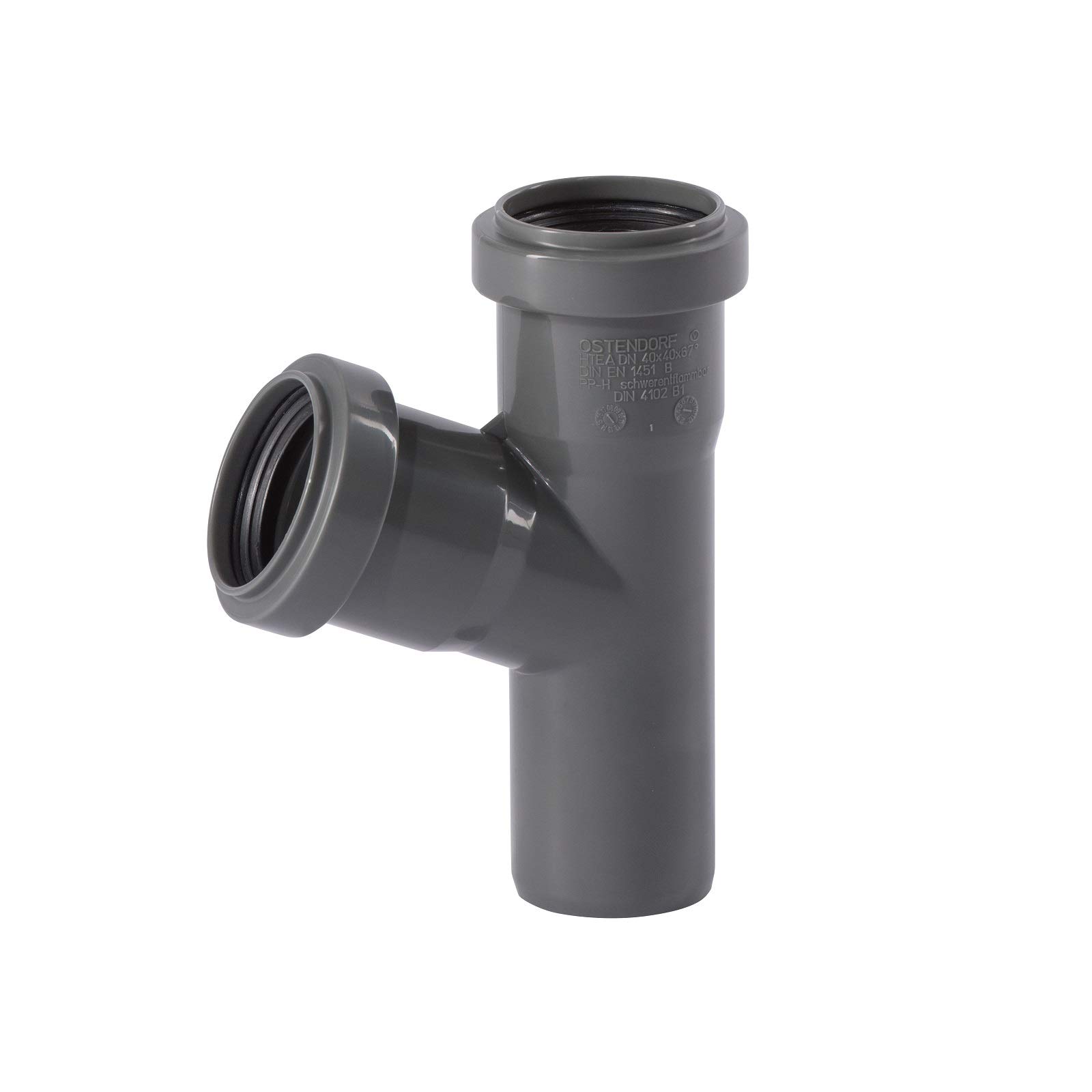 Ostendorf 171300 HTsafe Junction, Gray, 67° -DN 40/ DN 40