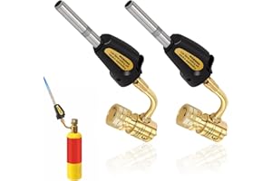 Propane Torch Head, Turbo Torch Tips with Self Ignition and Adjustable Flame, CGA600 Compatible for Propane and MAPP Gas, Plu