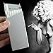 KAKAKA Aluminum Cigarette Case Box Holder for Slim Cigarette (100mm) with USB Rechargeable Cigarette Lighter (Silver)
