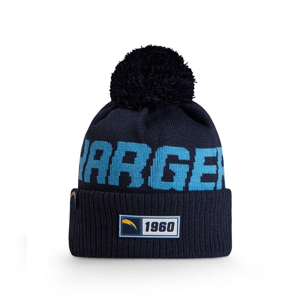 New Era Los Angeles Chargers Men's Beanie, Mens, Men's Beanie, 12050389, Dk Blue, Standard Size