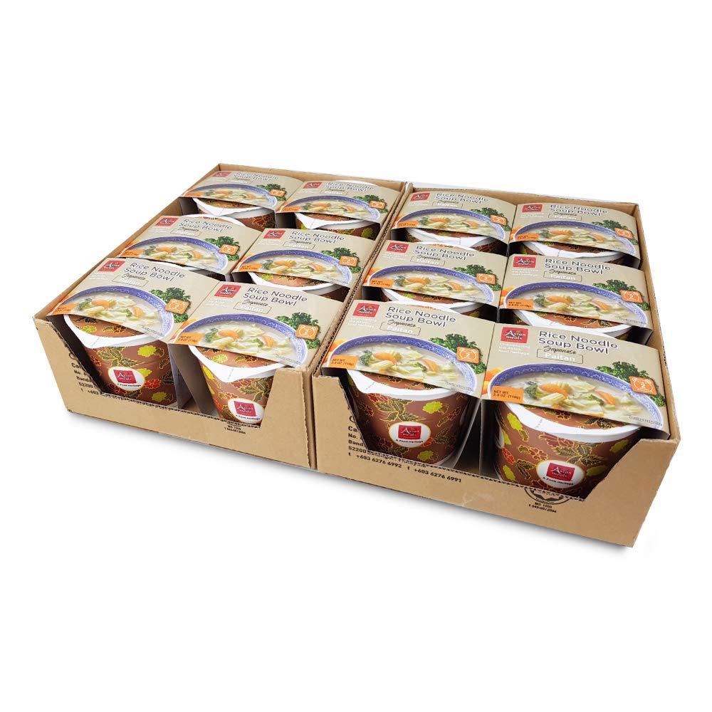 Asianmeals Rice Noodle Soup Bowl Japanese Paitan (Pack of 12), Ramen Noodles, Japanese food, Cup Noodles, Soup Bowl, Pantry Staples, Ramen Noodles Bulk, Asian Food, 3.8oz each
