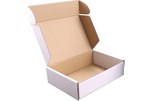 LQQBOX 20Pack 12x9x4 Shipping Boxes, Corrugated Cardboard Mailing Box for Small Business, Tab Locking Malier Box for Literature Packing