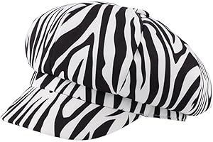 Retro Newsboy Cap Leopard Zebra Cow Print Cabbie Baker Boy Hat Beret Hat for Women Pageboy Visor Artist Painter Hat