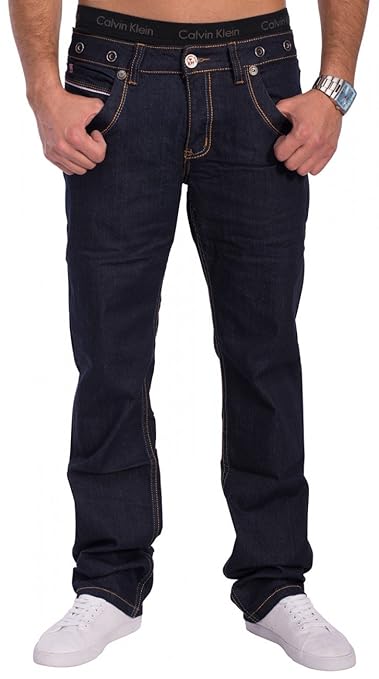 Herren Jeans Knitteroptik ID567 Slim Fit (Gerades Bein)