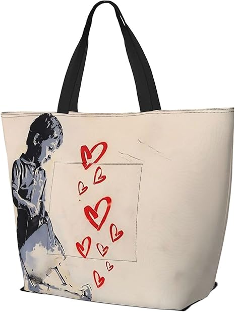 Amazon Co Jp トートバッグ ボストンバッグ エコバッグ Banksy バンクシー 折りたたみ 大容量 旅行バッグ トラベルバッグ 折り畳める ハンドバッグ 買い物バッグ 旅行 ピクニック ショッピング 手提げ 肩掛け スーツケースに固定可 ホーム キッチン