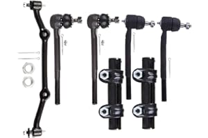 SCITOO 7-PC SET Suspension Kit - Fit For Chevy Blazer S10 S10 Blazer For GMC Jimmy For GMC S15 S15 Jimmy For GMC Sonoma Center Link - RWD Inner & Outer Tie Rod End Tie Rod Adjusting Sleeve 2WD/RWD