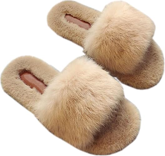 fluffy slippers amazon