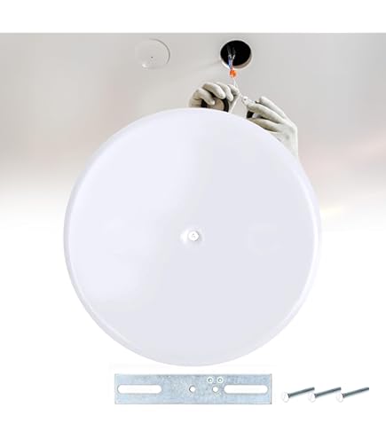 Garvin Industries 5 Inch White Ceiling Blank-Up Covers - 1/4 Inch Tapered Edge