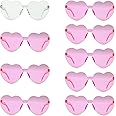 KIWILEPI Heart Sunglasses Bachelorette Party Supplies, 9PCS Heart Shaped Glasses Bulk for Team Bride Decorations Bridesmaid Proposal Gifts Birthday Party Supplies Valentine's Day Party Favors
