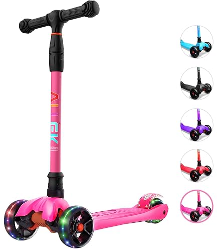 Wheelive Patinete 2 en 1 para niños con asiento extraíble, 3 ruedas iluminadas con 4 patinetes para niños y niñas de 2 a 10 años de edad, color azul Wheelive Patinete 2 en 1 para niños con asiento extraíble, 3 ruedas iluminadas con 4 patinetes para niños y niñas de 2 a 10 años de edad, color azul