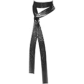 Gsyziux Sequin Ties for Women Girls, Skinny Womens Tie Sparkly Scarf Ladies Necktie for Party Prom Fashion Show Cosplay