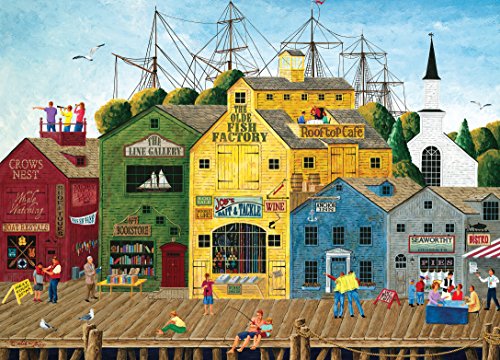 MasterPieces Hometown Gallery Crows Next Harbor Jigsaw Puzzle, 1000-Piece